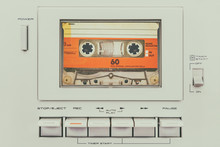 Retro Styled Image Of A Vintage Audio Cassette Player