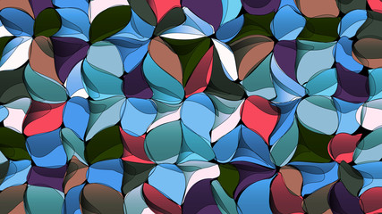 Wall Mural - artistic gradient abstract geometric flowers, multicolor vector background