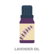 lavender oil flat icon on white transparent background. You can be used black ant icon for several purposes.	