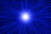 Blue Abstract Background With Rays Of Light. Futuristic Computer Graphic.