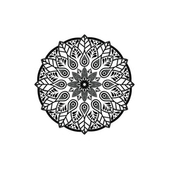 Canvas Print - unique mandala circle black vector logo design