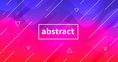 Poster - Abstract dynamic trendy background. Cool gradient backdrop vector design.