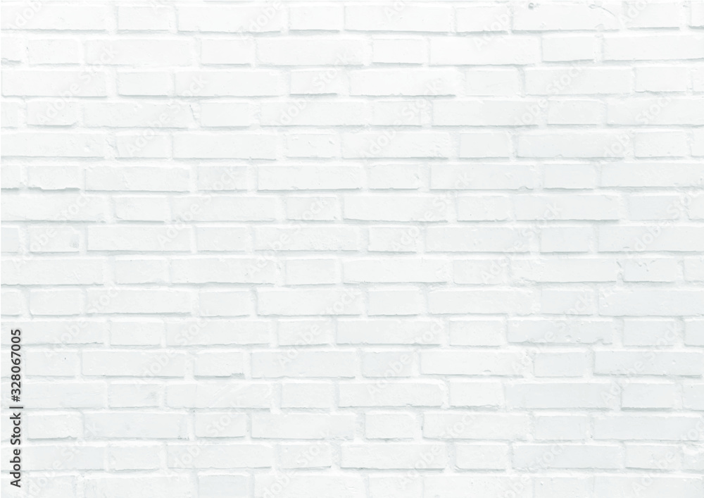 White brick wall vector background Stock Vector | Adobe Stock