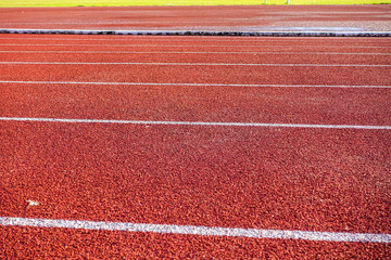 Sport running track for running and jogging for excercise and competition.