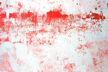 Poster - Metal plate texture with some weathered red paint