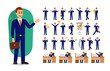 © Zengoku - Set of Businessman character design. Vector illustration.