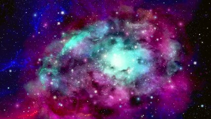 Wall Mural - travelling slowly through space, passing stars and nebula.stellar nebula. galaxy in deep space. deep