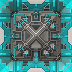Wall Mural - 3d effect - abstract geometric metallic texture pattern