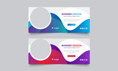 Wall Mural - set of creative Business web banners of standard size with a place for photos. Vertical, horizontal template. vector illustration Design.