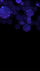 Wall Mural - modern dark background with hexagons for mobile app. modern dark abstract vector texture. hexagon pa