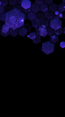 Wall Mural - modern dark background with hexagons for mobile app. modern dark abstract vector texture. hexagon pa