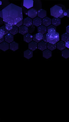 Wall Mural - modern dark background with hexagons for mobile app. modern dark abstract vector texture. hexagon pa