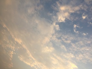 beautiful glowing sky during sunset on a clear weather day