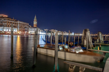 Wall Mural - Venice night landscape with a view of the Grand Canal and Doge's Palace