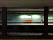 Empty Subway Station In Athens, Greece
