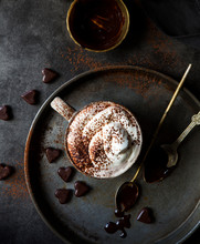 Mug Of Hot Chocolate And Cream