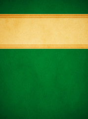 Wall Mural - Elegant Rich Green Parchment. Textured Gold Banner with Rich Gold Trim.