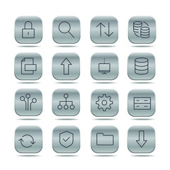 Poster - Cloud data and technology set icon template color editable. Cloud data and technology pack symbol vector sign isolated on white background illustration for graphic and web design.