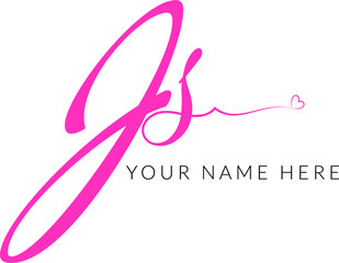 signature logo with initials js