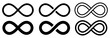 Infinity symbol set. Vector