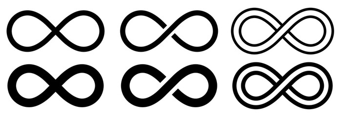 infinity symbol set. vector