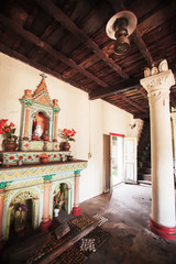 Mary statue in the ancient church.