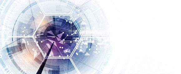 Technology data background, idea of global business solution