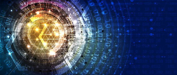 Technology data background, idea of global business solution