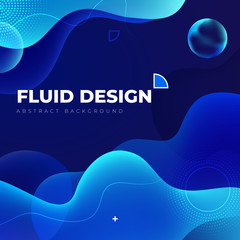 Canvas Print - liquid color background design. blue fluid gradient shapes composition. futuristic design posters. e