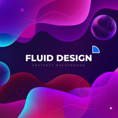 Wall Mural - liquid color background design. fluid gradient shapes composition. futuristic design posters. eps10 