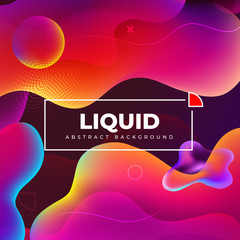 Wall Mural - Liquid color background design. Fluid gradient shapes composition. Futuristic design posters. Eps10 vector.