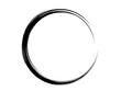 Grunge circle made of black paint.Grunge logo design.Ink oval shape made for marking.