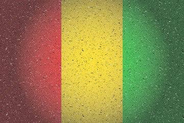 flag of guinea in retro backgroun