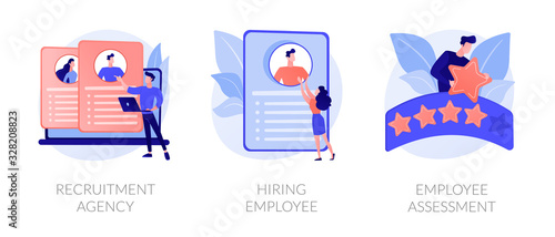 Fotografía Employer actions icons set