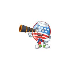 Canvas Print - A picture of USA stripes balloon Sailor style with binocular