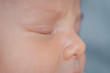 © aaalll3110 - newborn baby's face close up: eyes, nose, lips. concept of childhood, health care, IVF, hygiene, ENT