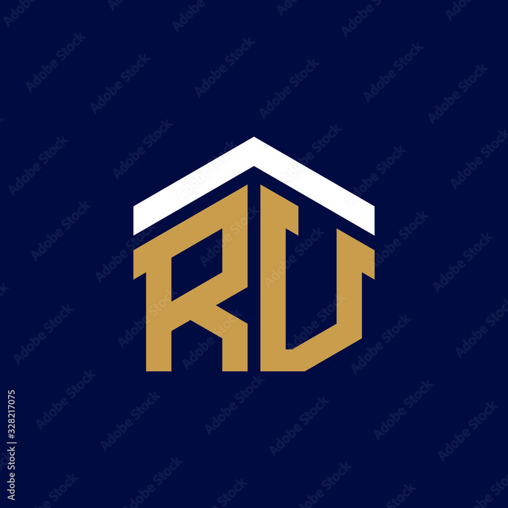 Initial Letters RV House Logo Design Stock Vector | Adobe Stock