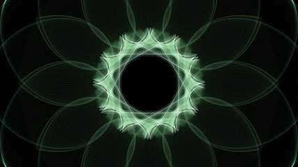 Wall Mural - slowly revolving abstract kaleidoscopic pattern evolves then fades to black