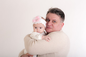 Wall Mural - father with daughter