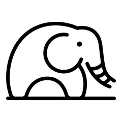 Canvas Print - Mammal elephant icon. Outline mammal elephant vector icon for web design isolated on white background