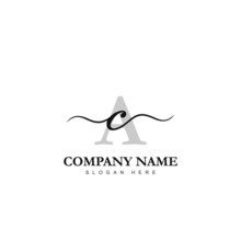 Initial CA Logo Luxury Beauty Template Illustration
