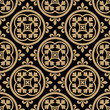 Seamless geometrical pattern with ornate floral mandalas. Based on ancient Romanesque or Gothic motif.