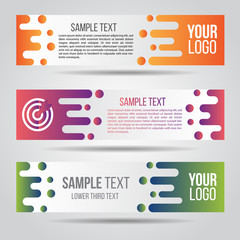 Wall Mural - lower third colorful design template modern contemporary. set of banners bar screen broadcast bar na