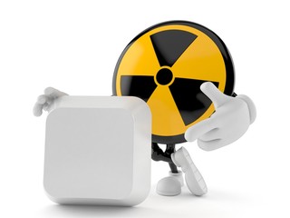 Sticker - Radioactive character with blank computer key