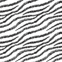 Seamless Zebra Skin Handdrawn Texture