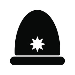 Poster - police hat icon on white background