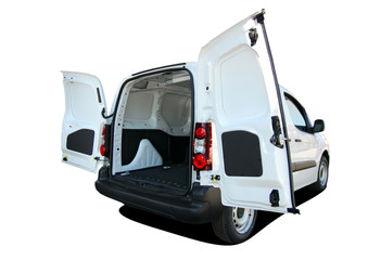 Wall Mural - small van with rear doors opened