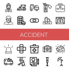 Canvas Print - accident icon set