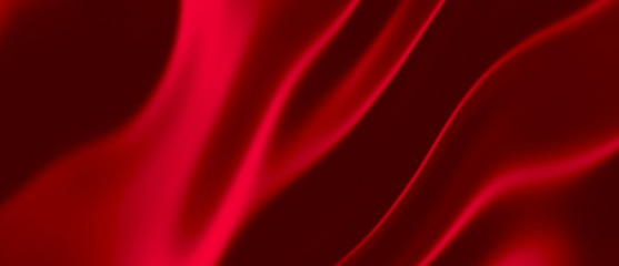 Red silk texture. Abstract folds pattern. Luxury background. 