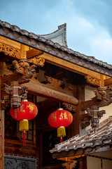 Wall Mural - Eaves and roofs in Chinese Architecture